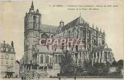 Cartes postales Le Mans Cathedrale Choeur du XIII Hauteur de la Tour
