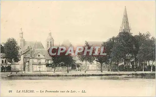Cartes postales La Fleche Les Promenades vues du Loir