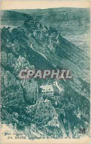 Cartes postales Mende Ermitage de St Privat vu de la Croix