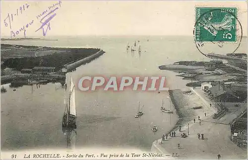 Ansichtskarte AK La Rochelle Sortie du Port Vue prise de la Tour St Nicolas Bateaux