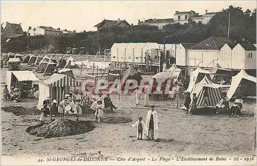 Cartes postales St Georges de Didonne Cote d'Argent La Plage L'Etablissement de Bains
