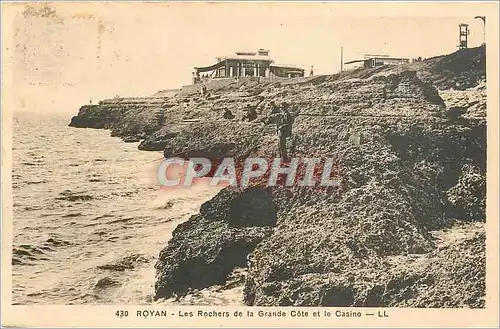 Ansichtskarte AK Royan Les Rochers de la Grande Cote et le Casino