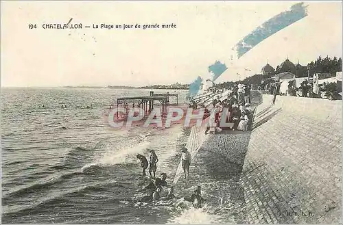 Cartes postales Chatelaillon La Plage un jour de grande maree