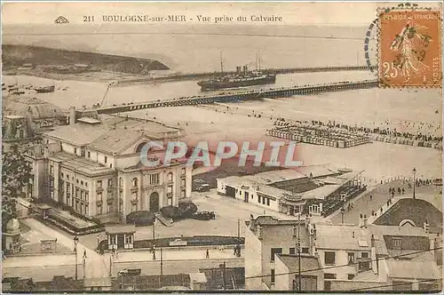Cartes postales Boulogne sur Mer Vue prise du Calvaire Bateau