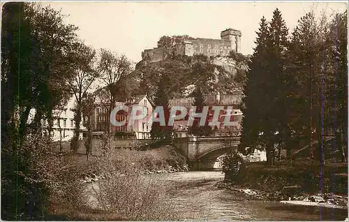 Cartes postales Lourdes Le Chateau Fort et le Gave