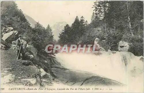 Ansichtskarte AK Cauterets Route du Pont d'Espagne Cascade du Pas de l'Ours