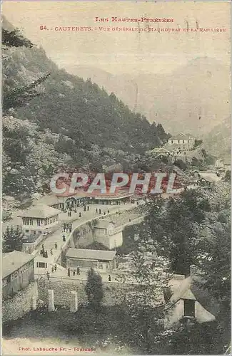 Cartes postales Les Hautes Pyrenees Cauterets Vue generale de Malhourat et la Railliere