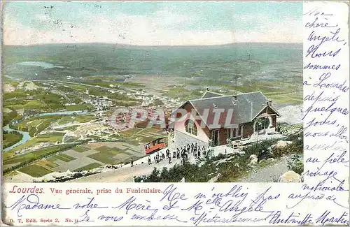 Cartes postales Lourdes Vue generale prise du Funiculaire