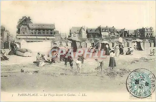 Cartes postales Paris Plage La Plage devant le Casino