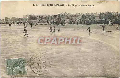 Cartes postales Berck Plage La Plage a maree haute