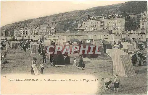 Ansichtskarte AK Boulogne sur Mer Le Boulevard Sainte Beuve et la Plage