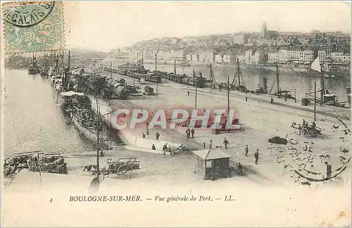 Cartes postales Boulogne sur Mer Vue generale du Port Bateaux