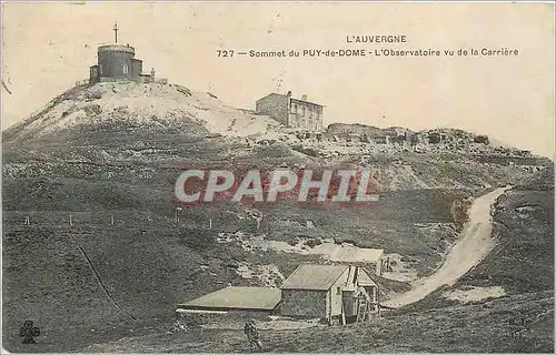 Cartes postales Sommet du Puy de Dome L'Observatoire vu de la Carriere