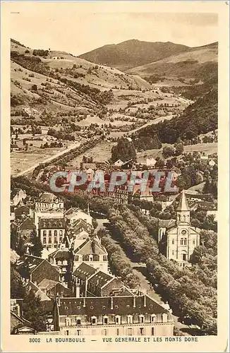 Cartes postales La Bourboule Vue generale et les Monts Dore