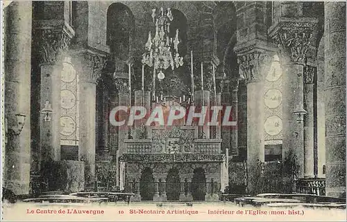 Cartes postales St Nectaire Artistique Interieur de l'Eglise