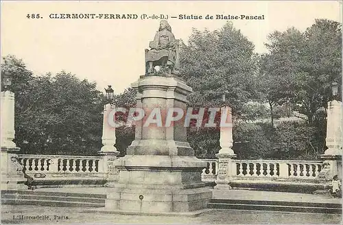 Cartes postales Clermont Ferrand P de C Statue de Blaise Pascal