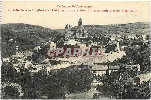 Cartes postales St Nectaire L'Eglise des XI et XII siecles Curieuses sculptures des Chapiteaux