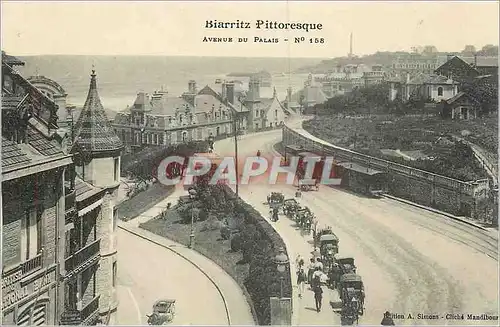 Cartes postales Biarritz Avenue du Palais Train