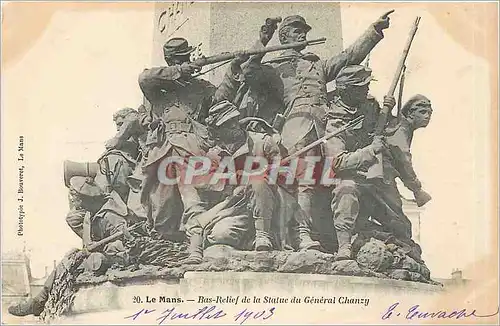 Cartes postales Le Mans Bas Relief de la Statue du General Chanzy