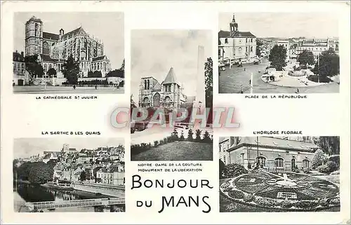 Cartes postales Bonjour de Mans