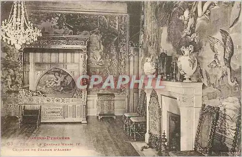 Ansichtskarte AK Pau Le Chateau Henri IV Chambre de Jeanne d'Albert