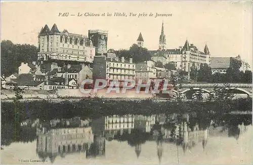 Cartes postales Pau Le Chateau et les Hotels Vue prise de Jurancon