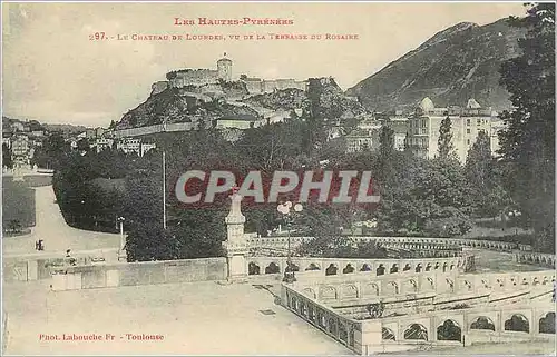 Cartes postales Le Chateau de Lourdes vu de la Terrasse du Rosaire