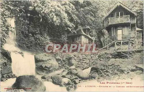 Ansichtskarte AK Luchon Chalets et la Cascade