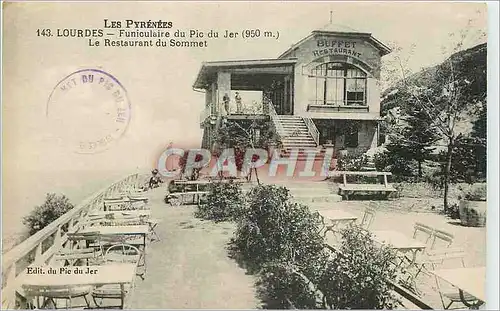 Cartes postales Lourdes Funiculaire du Pic du Jer Le Restaurant du Sommet