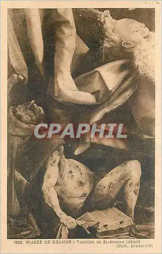 Cartes postales Musee de Colmar Tentation de St Antoine detail