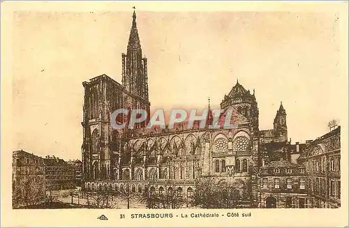 Ansichtskarte AK Strasbourg La Cathedrale Cote sud