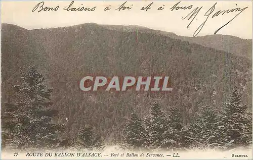 Ansichtskarte AK Route du Ballon d'Alsace Fort et Ballon de Servance