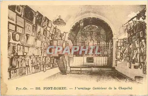 Cartes postales Font Romeu L'Ermitage interieur de la Chapelle