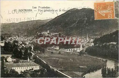 Cartes postales Lourdes Vue generale et le Gave