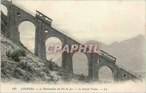 Cartes postales Lourdes Le Funiculaire du Pic du Jer Le Grand Viaduc