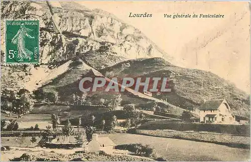 Cartes postales Lourdes Vue generale du Funiculaire