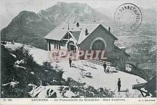 Ansichtskarte AK Lourdes Le Funiculaire du Grand Jer Gare d'arrivee