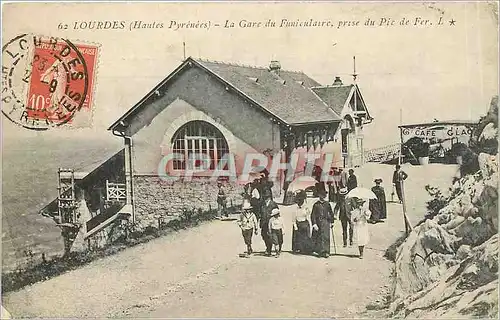 Ansichtskarte AK Lourdes Hautes Pyrenees La Gare du Funiculaire prise du Pic de Fer
