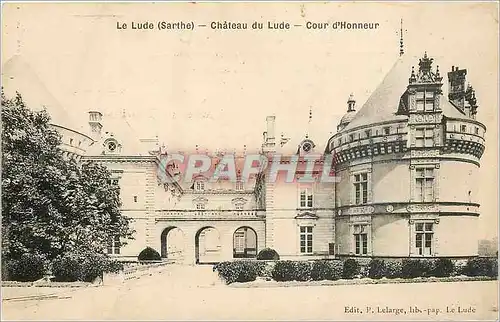 Ansichtskarte AK Le Lude Sarthe Chateau du Lude Cour d'Honneur