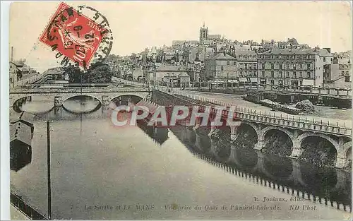 Cartes postales Le Sarthe et Le Mans Vue prise du Quai