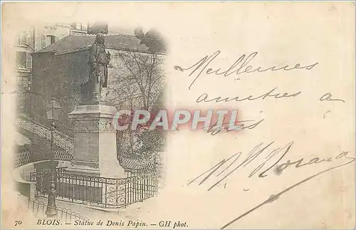 Cartes postales Blois Statue de Denis Papin