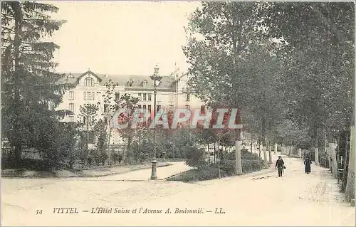 Cartes postales Vittel L'Hotel Suisse et l'Avenue A Bouloumie
