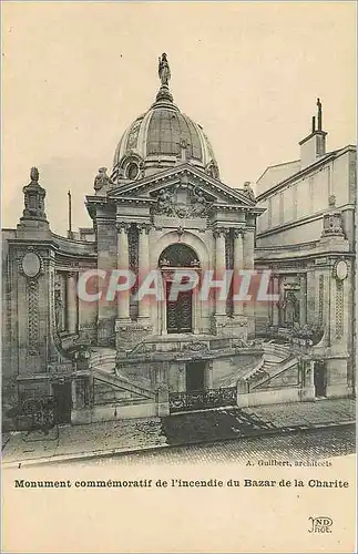 Ansichtskarte AK Monument commemoratif de l'incendie du Bazar de la Charite