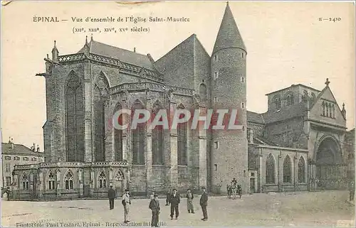 Cartes postales Epinal Vue d'ensemble de l'Eglise Saint Maurice