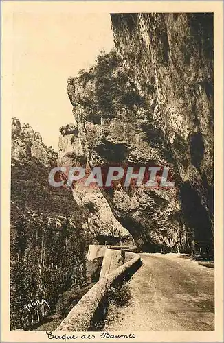 Ansichtskarte AK Gorges du Tarn Les rochers en encorbellement au Cirque des Baumes