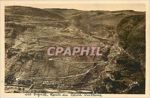 Cartes postales Gorges du Tarn Les Vignes Les lacets de la route de Severac