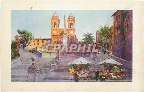 Cartes postales Roma Piazza di Spagna Trinita dei Monti