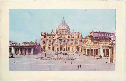 Ansichtskarte AK Roma Piazza e Basilica di S Pietro