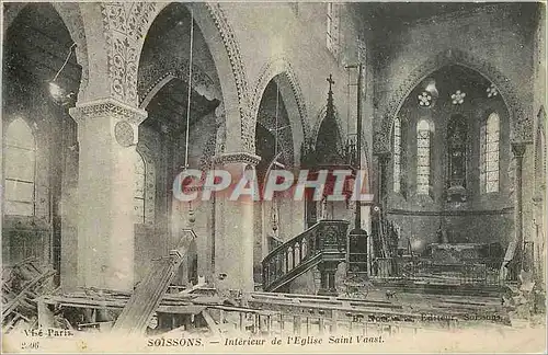 Cartes postales Soissons Interieur de l'Eglise Saint Vaast