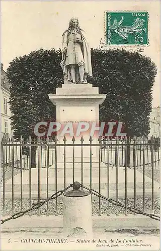 Cartes postales Chateau Thierry Statue de Jean de la Fontaine